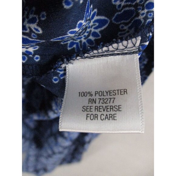 Croft&Barrow Blue Floral Sleeveless Plus Size Blouse Top XXL Indonesia - Picture 7 of 8